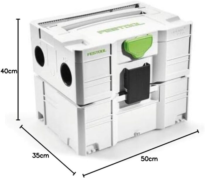 Festool CT Vorabscheider CT-VA-20 mit Zyklon-Systainer, Auffangbehälter, Systainer-Wanne, Anschluss-Schlauch, Entsorgungssack, Behälterdeckel