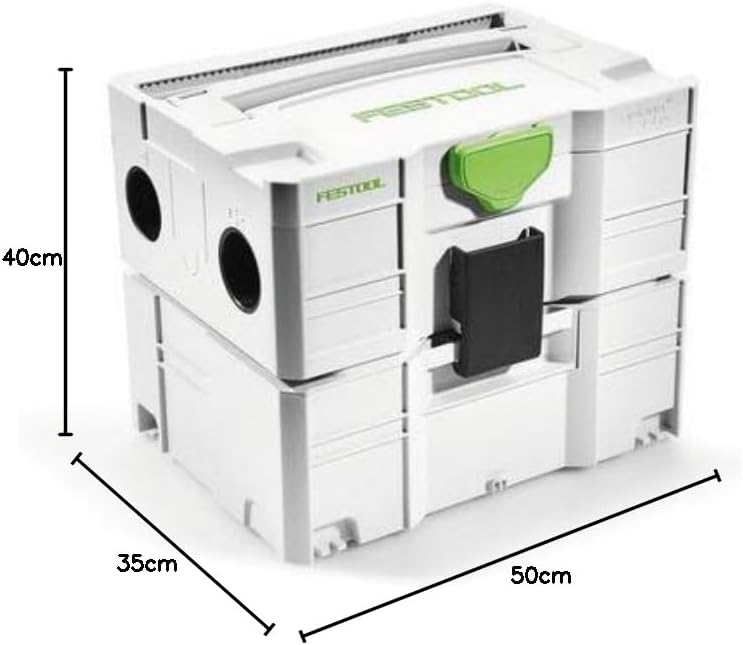 Festool CT Vorabscheider CT-VA-20 mit Zyklon-Systainer, Auffangbehälter, Systainer-Wanne, Anschluss-Schlauch, Entsorgungssack, Behälterdeckel