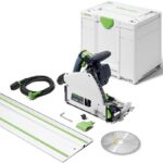Festool Tauchsäge TS 60 KEBQ-Plus-FS (mit Kreissägeblatt, Sichtfenster, Splitterschutz, Innensechskantschlüssel, Führungsschiene), im Systainer