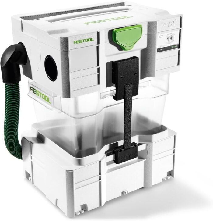 Festool CT Vorabscheider CT-VA-20 mit Zyklon-Systainer, Auffangbehälter, Systainer-Wanne, Anschluss-Schlauch, Entsorgungssack, Behälterdeckel