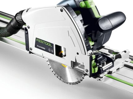 Festool Tauchsäge TS 60 KEBQ-Plus-FS (mit Kreissägeblatt, Sichtfenster, Splitterschutz, Innensechskantschlüssel, Führungsschiene), im Systainer