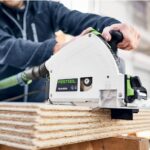 Festool Tauchsäge TS 60 KEBQ-Plus-FS (mit Kreissägeblatt, Sichtfenster, Splitterschutz, Innensechskantschlüssel, Führungsschiene), im Systainer