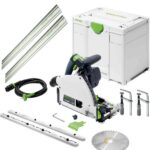 Festool Tauchsäge TS 60 KEBQ-Plus-FS (mit Kreissägeblatt, Sichtfenster, Splitterschutz, Innensechskantschlüssel, Führungsschiene), im Systainer