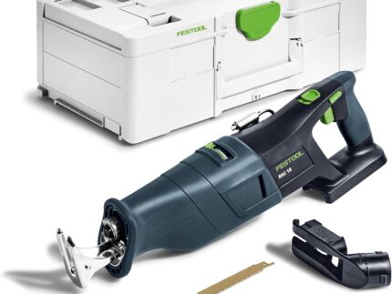 Festool – Akku-Säbelsäge RSC 18 EB-Basic inkl. Absaugvorrichtung + Säbelsägeblatt WOOD UNIVERSAL + Systainer SYS3 L 187