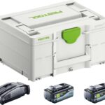 Festool Akku 18V Set SYS 2x8,0 Ah mit Schnellladegerät SCA16 und Systainer