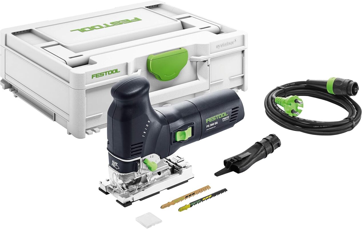 Festool Pendelstichsäge PS 300 EQ-Plus TRION (mit Stichsägeblatt-Set, Splitterschutz), im Systainer