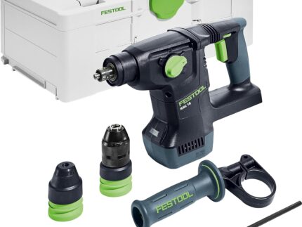 Festool Akku-Kombihammer KHC 18 5,0 EBI-Basic, inkl. Bohrfutter C SDS KHC, Schnellspannbohrfutter KC 13 KHC, mit Zusatzhandgriff im Systainer SYS 3 L 187